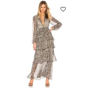 Shona Joy Mariposa Tiered Maxi Dress Shona Joy in Leopard